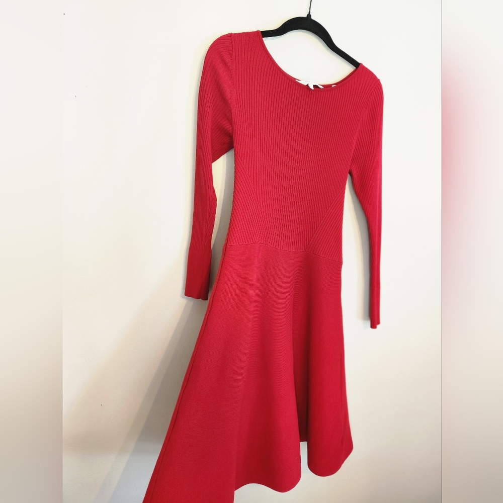 Lark and Ro Long sleeve red sweater dress